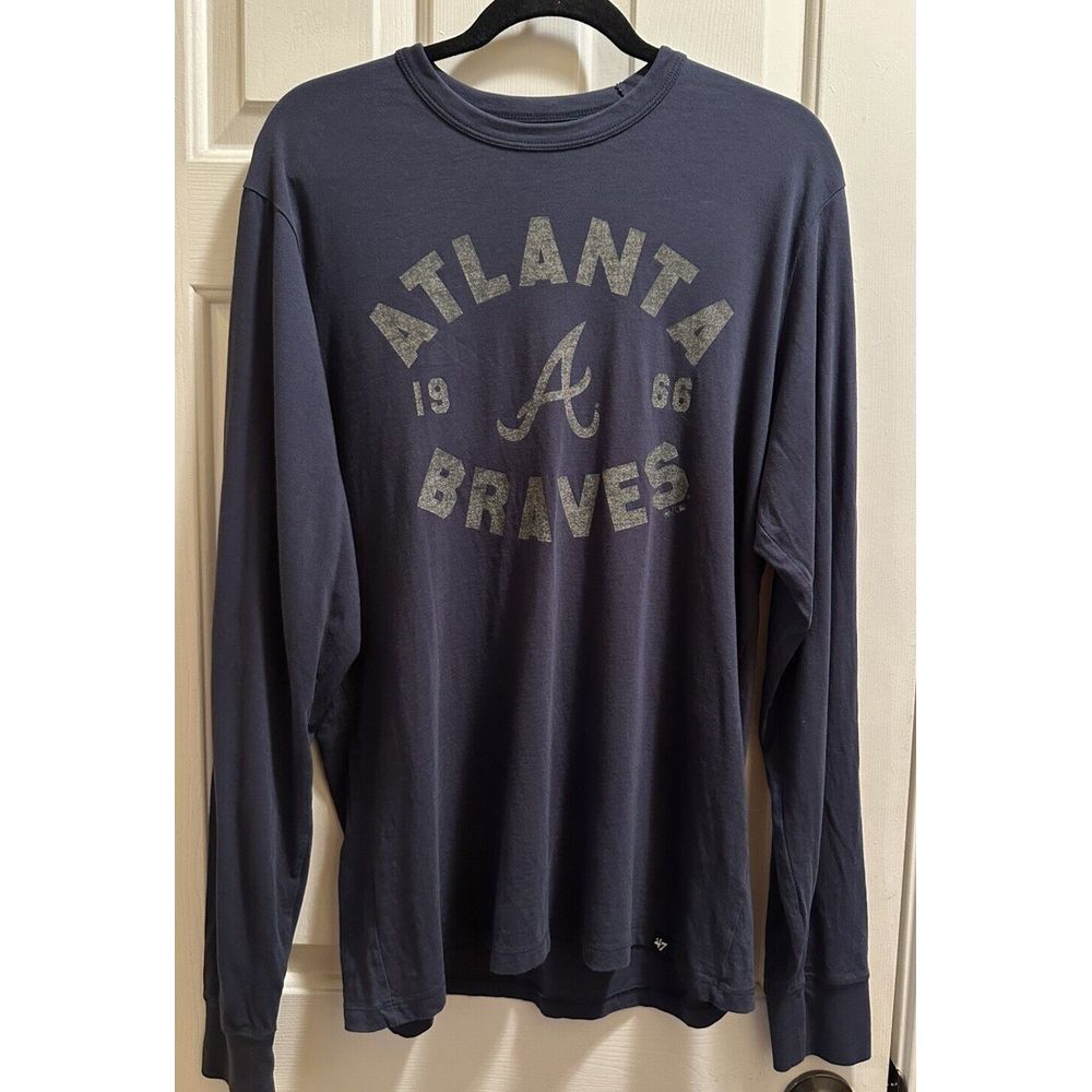 47' Brand Atlanta Braves MLB Baseball Mens Long Sleeve T Shirt‎  MLB Baseball